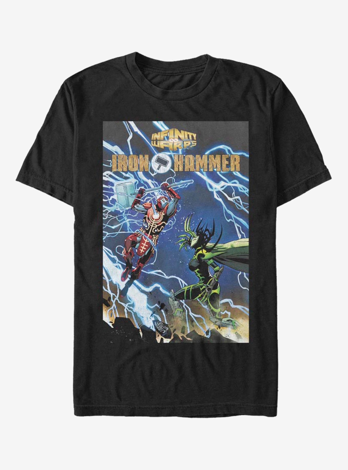Marvel Thor Iron Hammer T-Shirt, BLACK, hi-res