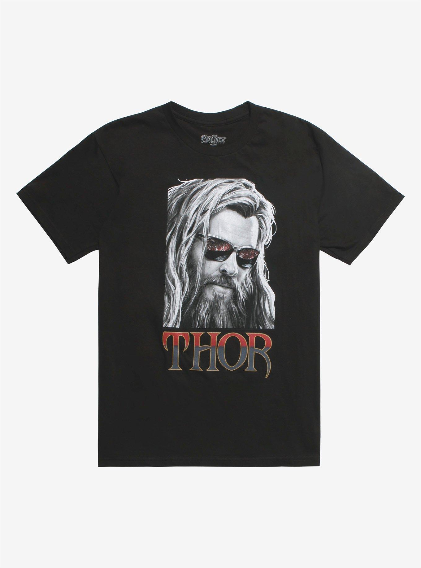 Marvel Avengers: Endgame Thor Portrait T-Shirt, GREY, hi-res view 1