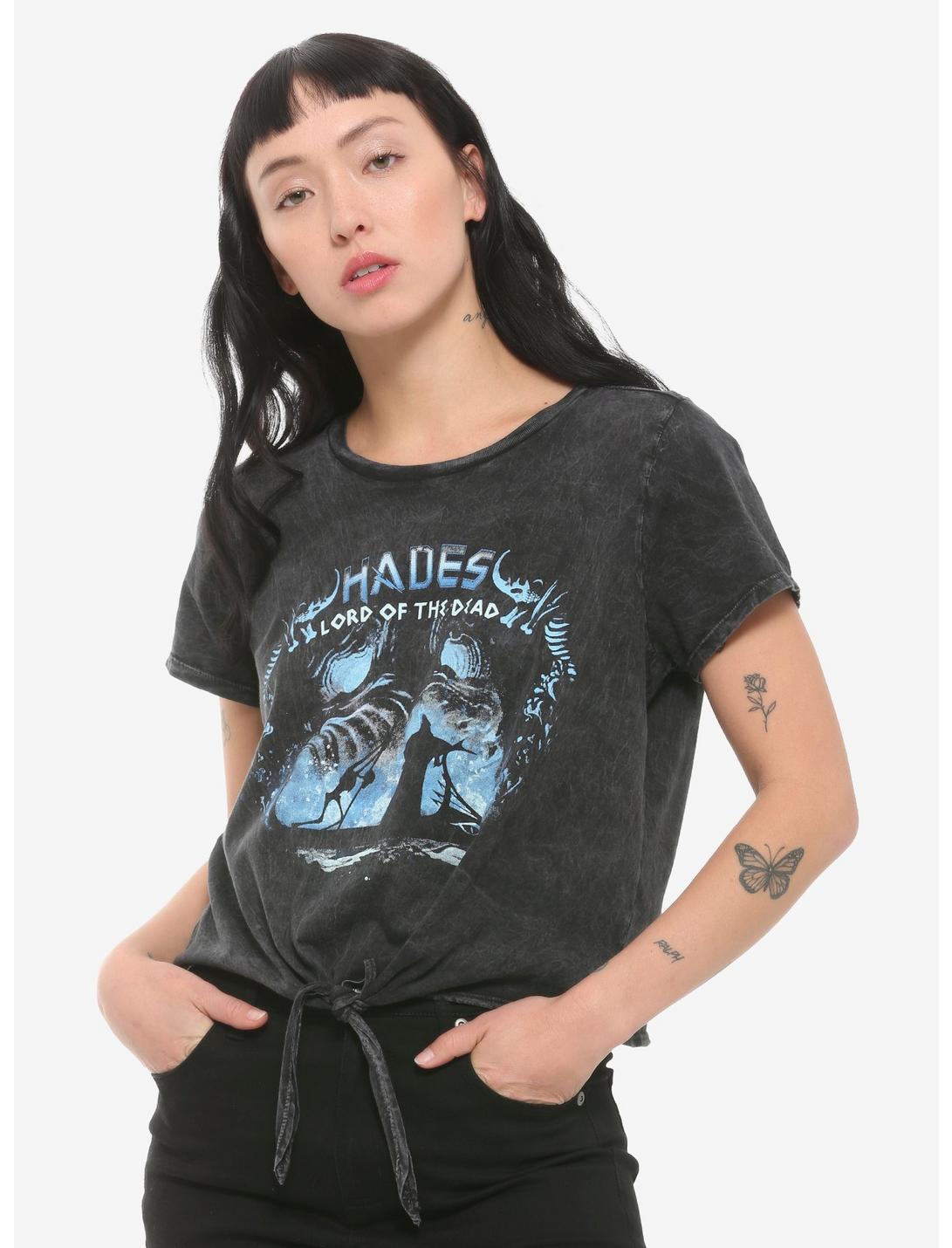 Disney Hercules Hades Lord Of The Dead Girls Crop T-Shirt, RED, hi-res