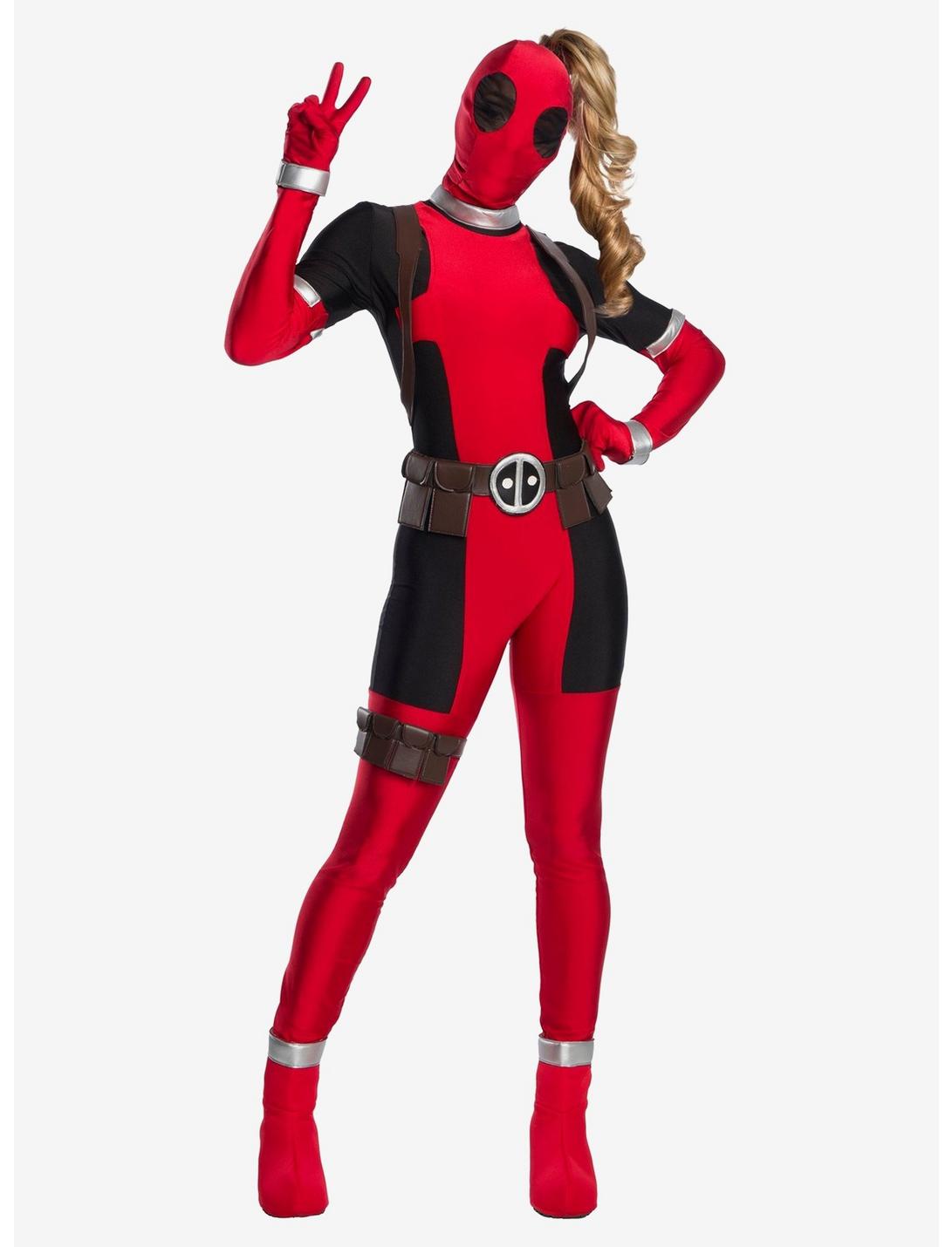 Marvel Lady Deadpool Costume, RED, hi-res