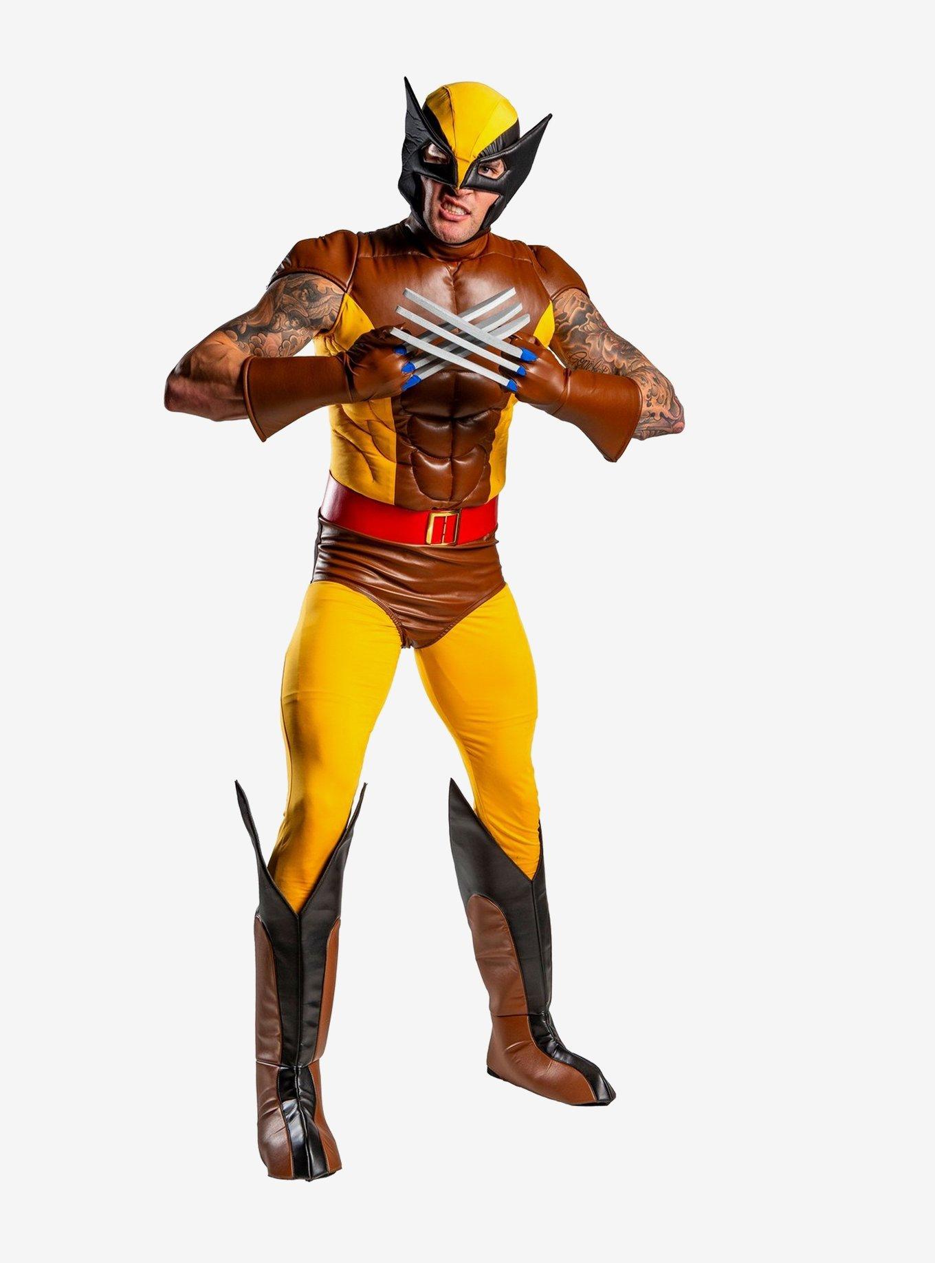 Marvel X-Men Wolverine Men's Costume, YELLOW, hi-res