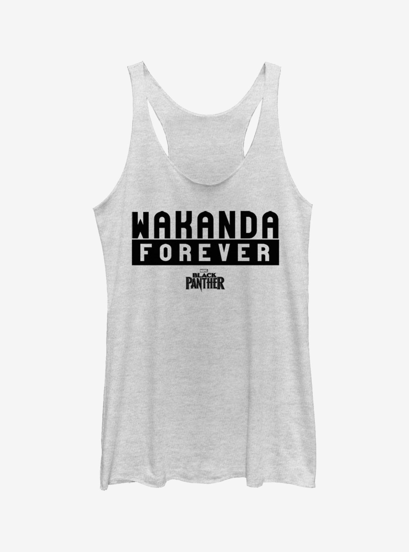 Marvel Black Panther Forever Girls Tank, WHITE HTR, hi-res