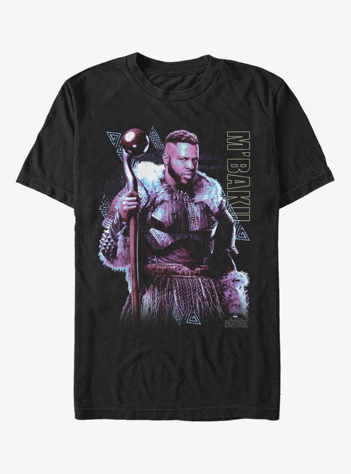 Marvel Black Panther MBaku Leader T-Shirt, BLACK, hi-res