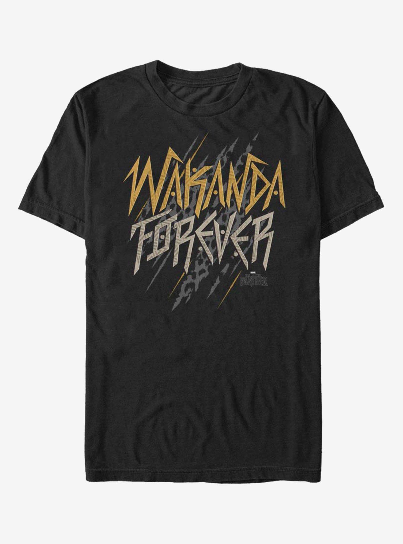 Marvel Black Panther Wakanda Slant Forevs T-Shirt, BLACK, hi-res