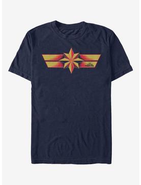 Marvel Captain Marvel Capt. Marvel Gold Emblem T-Shirt, , hi-res
