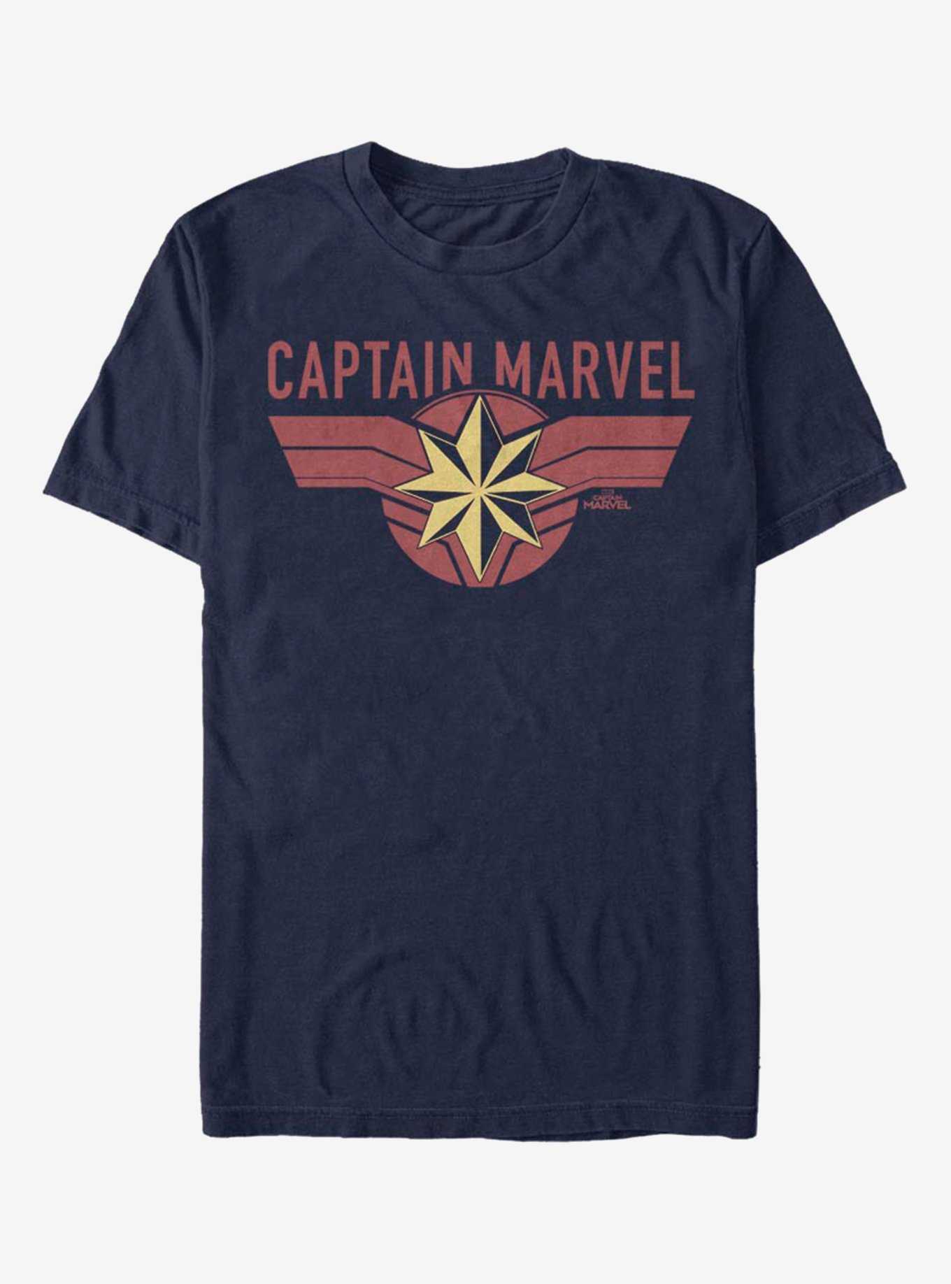 Marvel Captain Marvel Captain Gold Logo T-Shirt, , hi-res