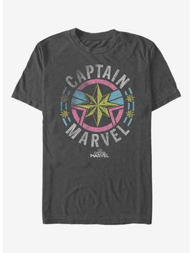 Marvel Captain Marvel Captain Marvel Retro Badge T-Shirt, CHARCOAL, hi-res