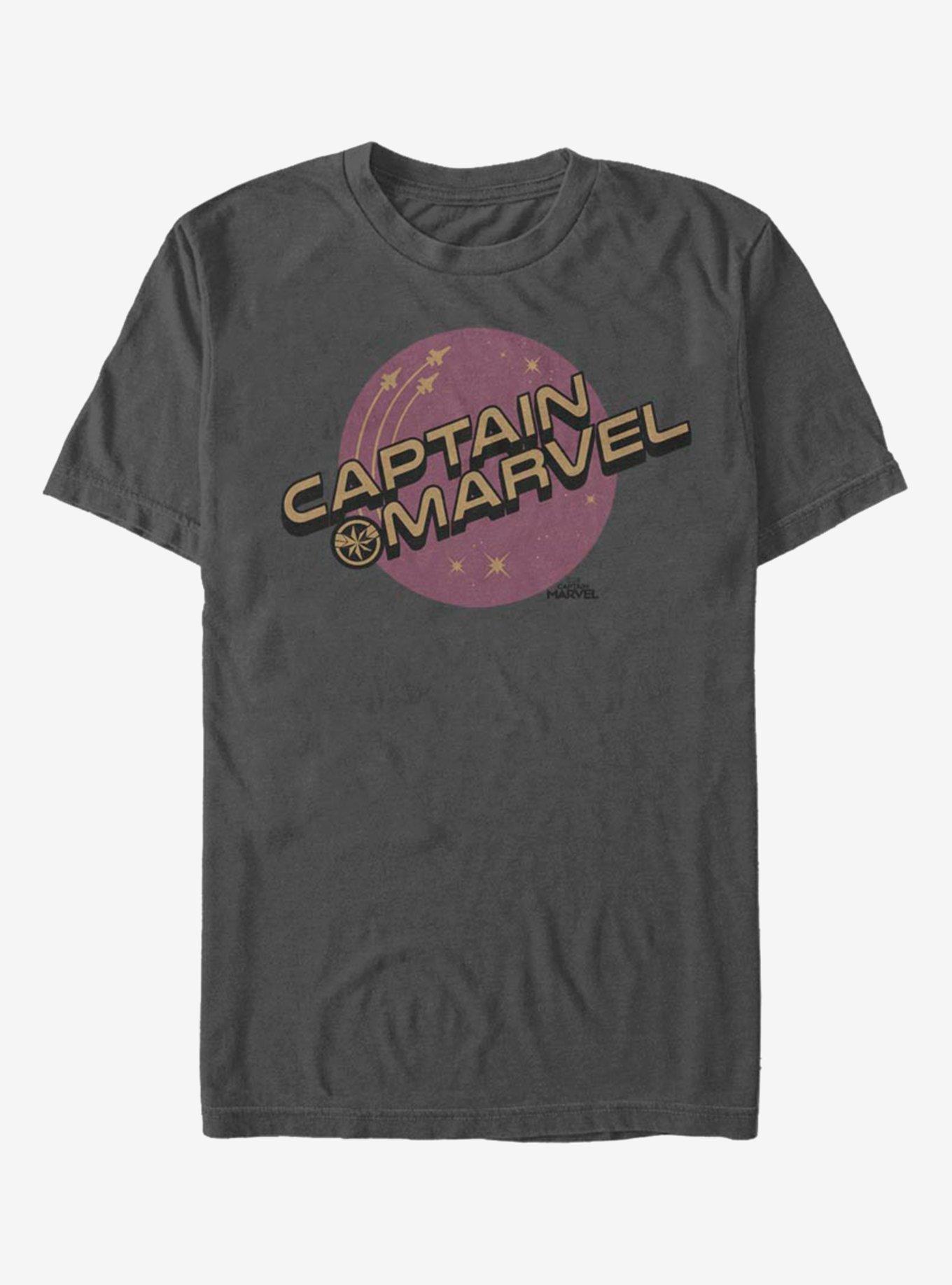 Marvel Captain Marvel Captain Planets T-Shirt, CHARCOAL, hi-res