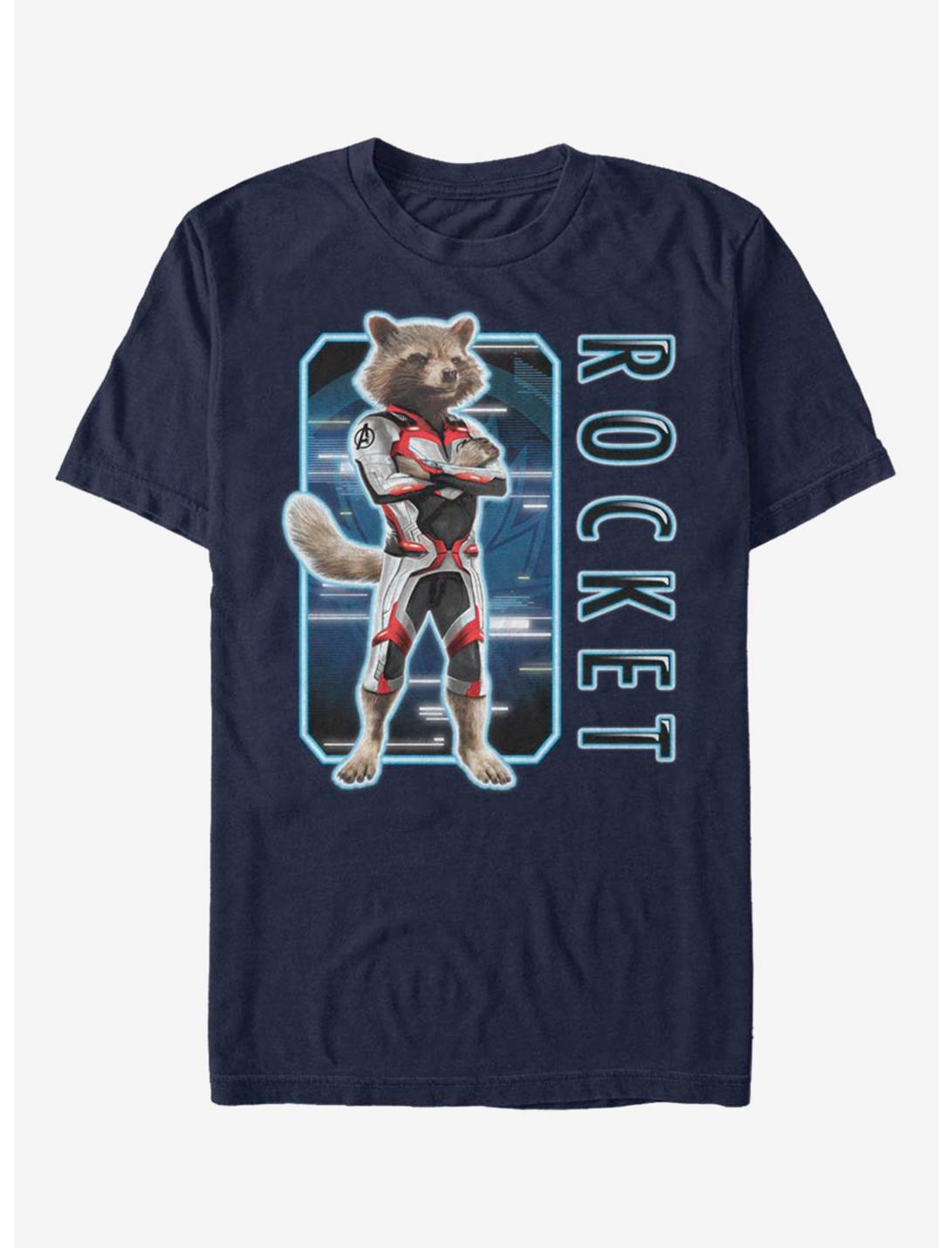 Marvel Guardians Of The Galaxy Rocket Armor Solo Box T-Shirt, NAVY, hi-res