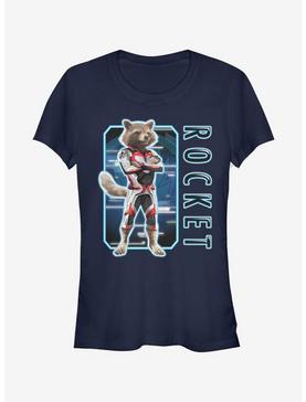 Marvel Guardians Of The Galaxy Rocket Armor Solo Box Girls T-Shirt, NAVY, hi-res