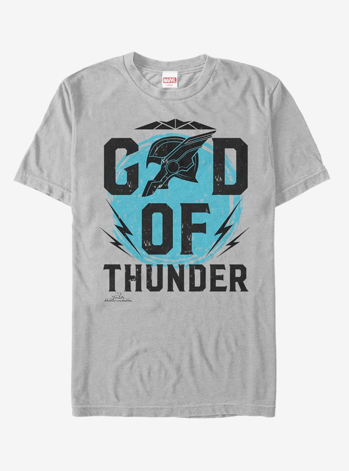 Marvel Thor Thunder God T-Shirt, SILVER, hi-res