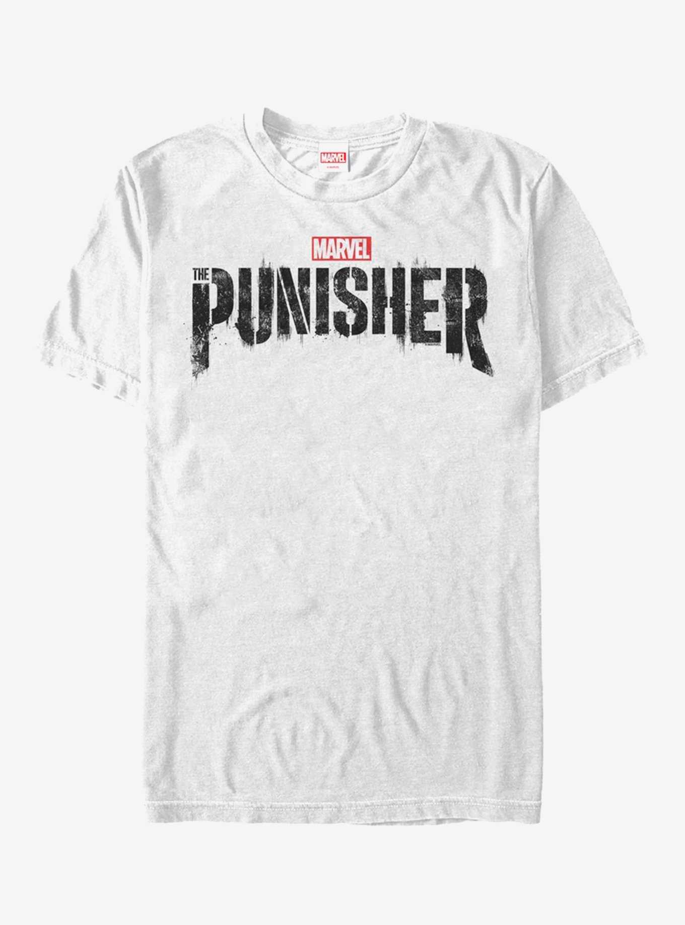 Marvel Punisher Black TV Logo T-Shirt, , hi-res