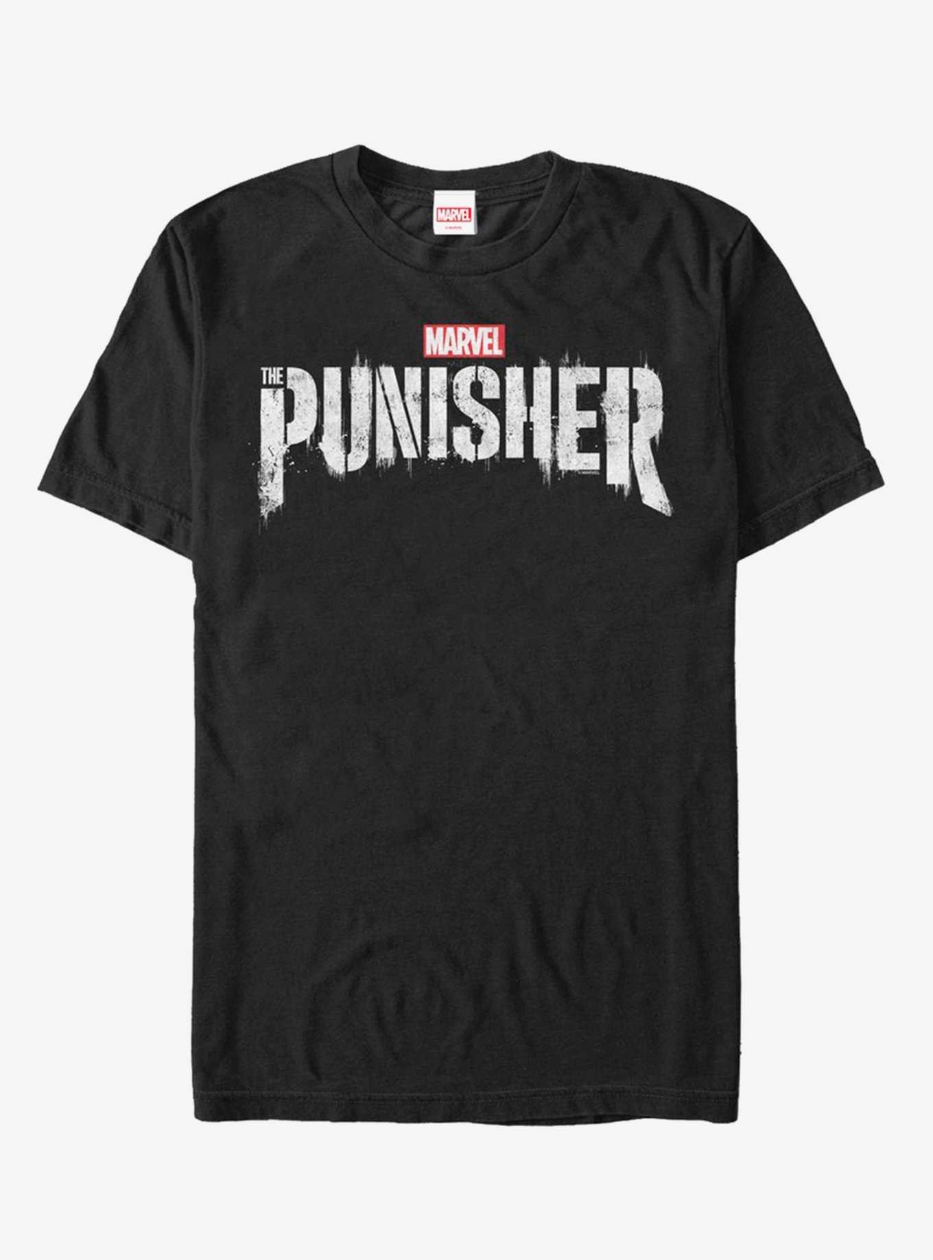 Marvel Punisher White TV Logo T-Shirt, , hi-res