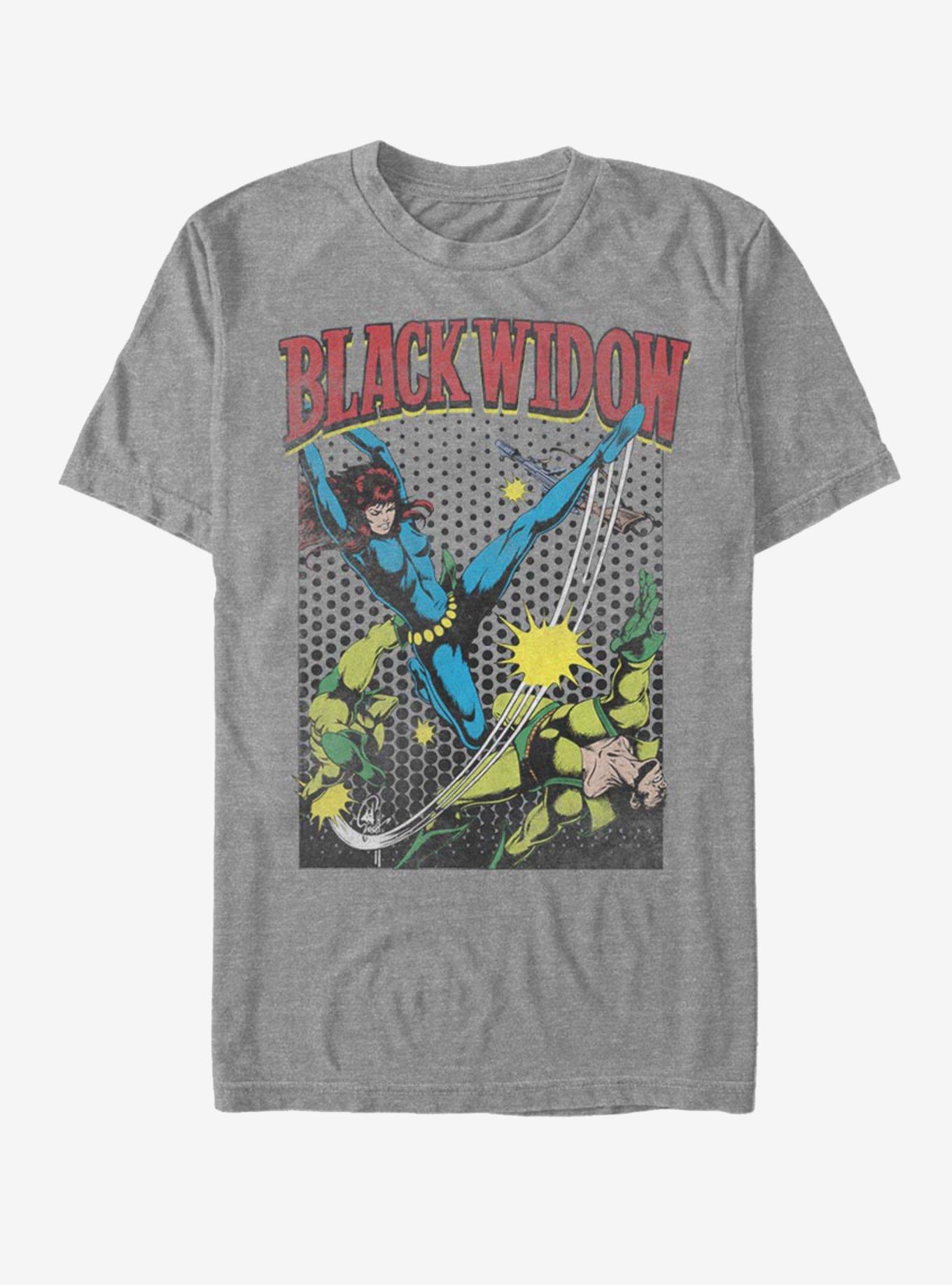 Marvel Avengers Black Widow Kick T-Shirt, DRKGRY HTR, hi-res