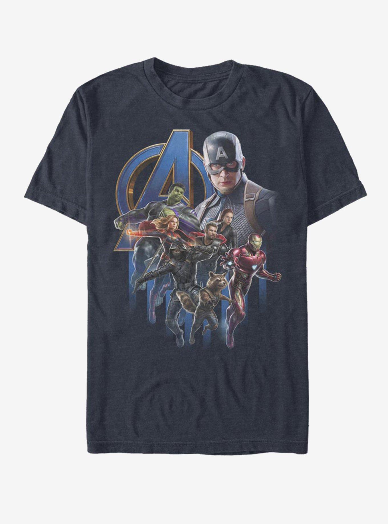 Marvel Avengers: Endgame Group Poster T-Shirt - BLUE | BoxLunch