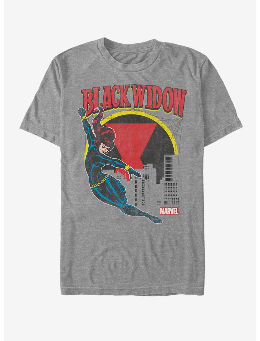 Marvel Avengers Black Widow Comic Pose T-Shirt, DRKGRY HTR, hi-res
