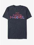 Marvel Captain Marvel Logo Tie Dye T-Shirt, DARK NAVY, hi-res