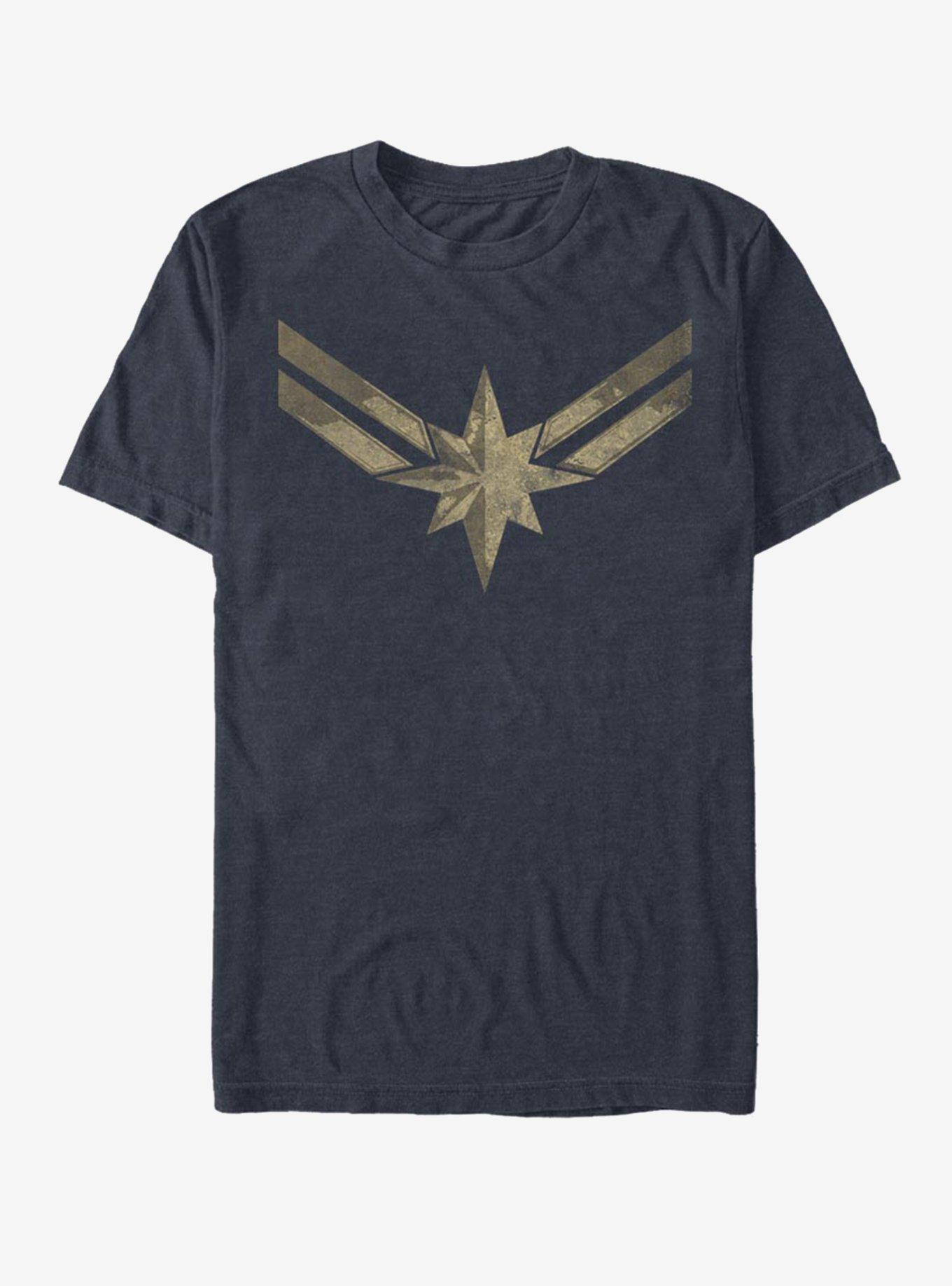 Marvel Captain Marvel Retro Marvel Costume Symbol T-Shirt, DARK NAVY, hi-res