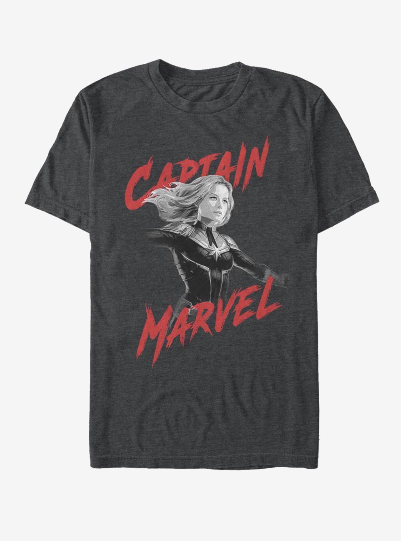 Marvel Avengers: Endgame High Contrast Captain Marvel T-Shirt, , hi-res