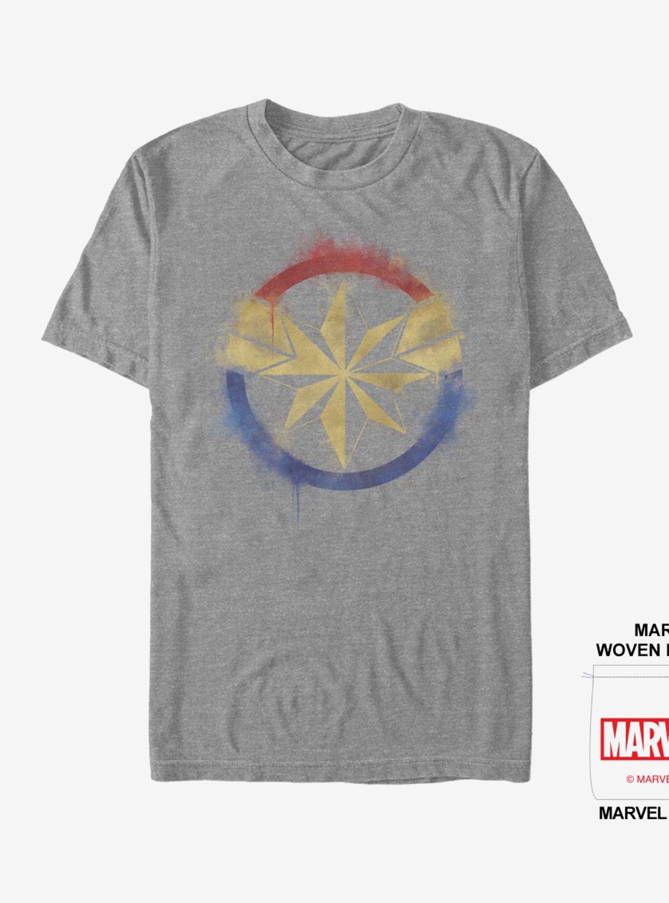 Marvel Avengers: Endgame Captain Marvel Spray Logo T-Shirt, , hi-res