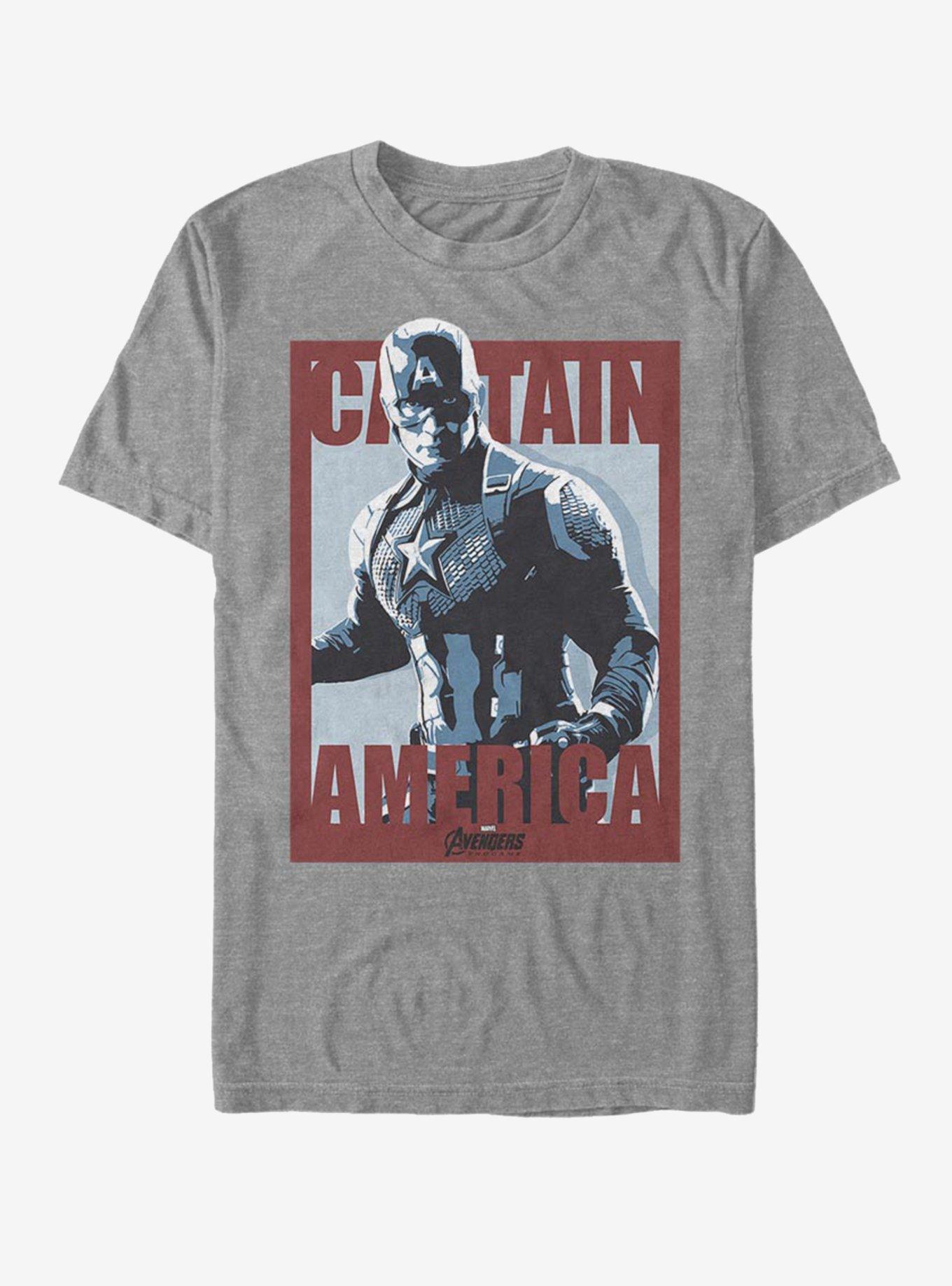 Marvel Avengers: Endgame Captain America Poster T-Shirt, , hi-res