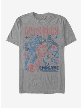 Marvel Avengers: Endgame Earth's Mightiest Doodles T-Shirt, , hi-res
