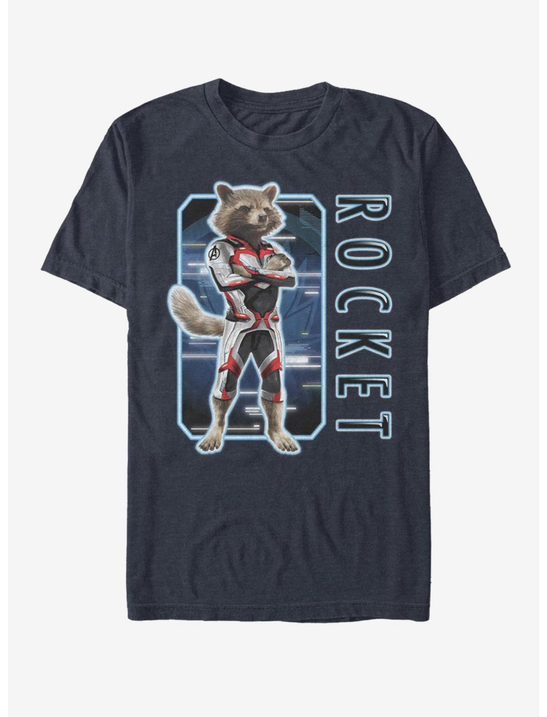 Marvel Avengers: Endgame Rocket Armor Solo Box T-Shirt, DARK NAVY, hi-res