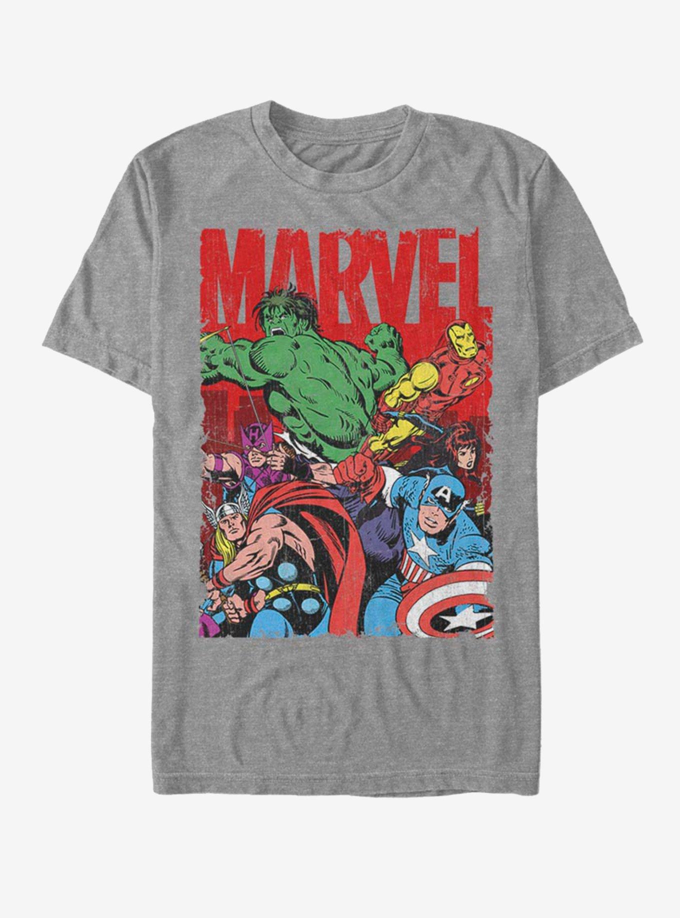 Marvel Team Work T-Shirt - GREY | BoxLunch