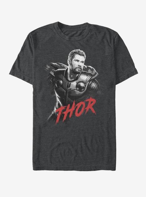 Marvel Avengers: Endgame High Contrast Thor T-Shirt - GREY | BoxLunch