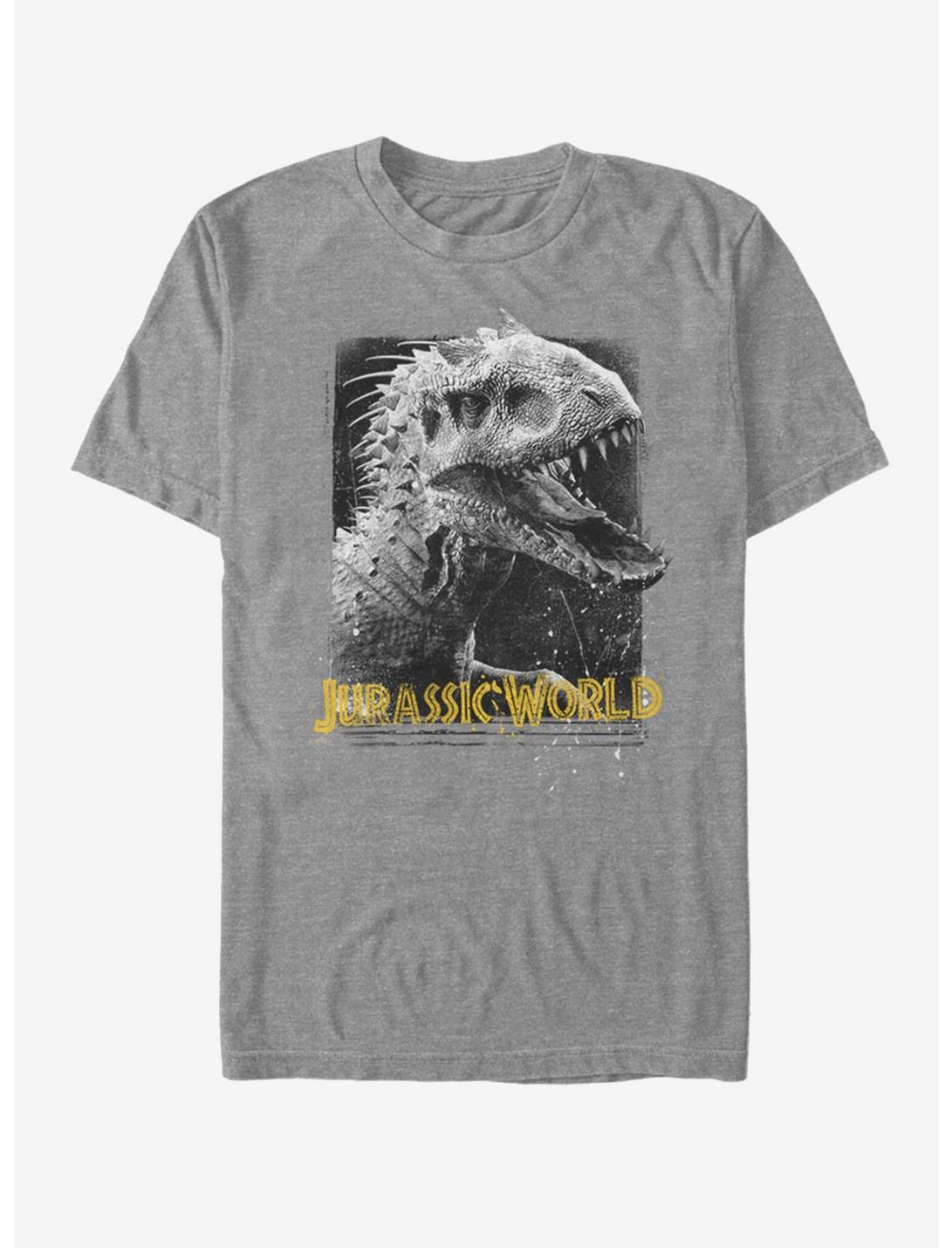 Jurassic World Indo Mug T-Shirt, DRKGRY HTR, hi-res