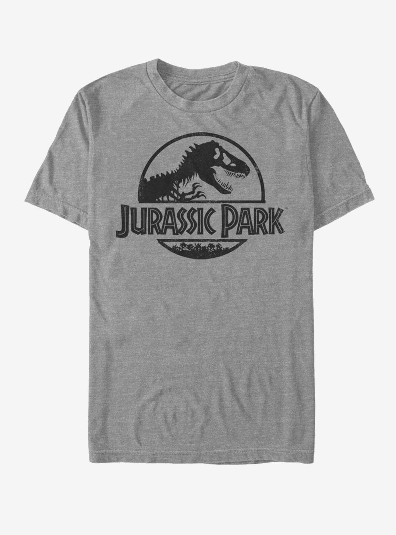Jurassic Park Logo Park T-Shirt - GREY | BoxLunch