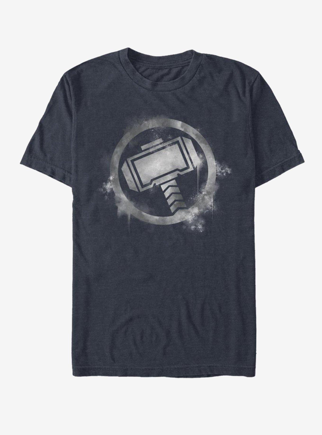 Marvel Avengers: Endgame Thor Spray Logo T-Shirt, DARK NAVY, hi-res