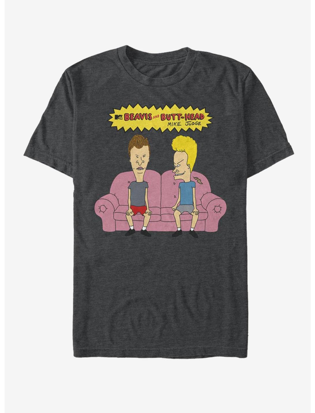 MTV Beavis And Butt-Head Couch T-Shirt, DARK CHAR, hi-res