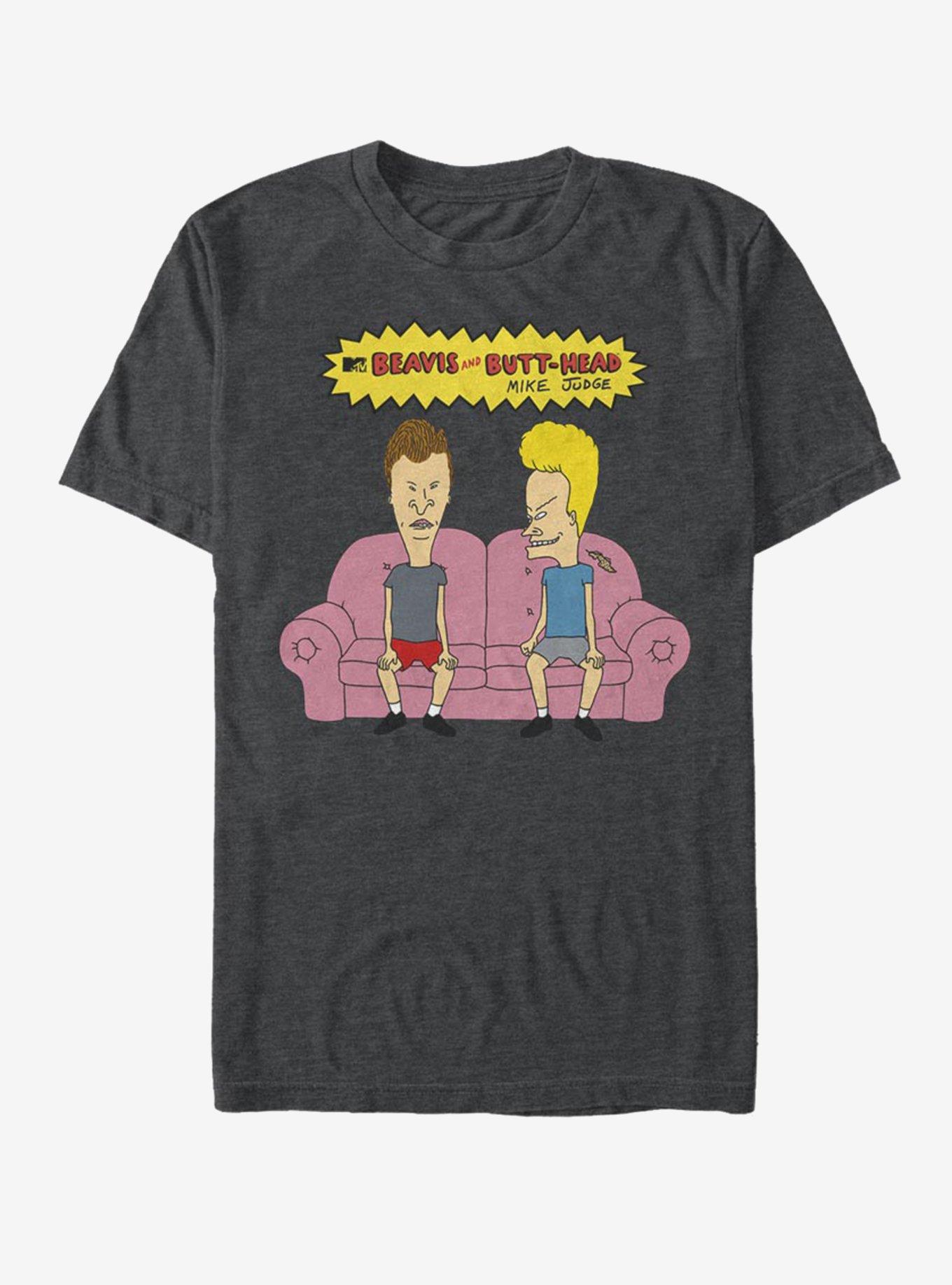 MTV Beavis And Butt-Head Couch T-Shirt, DARK CHAR, hi-res