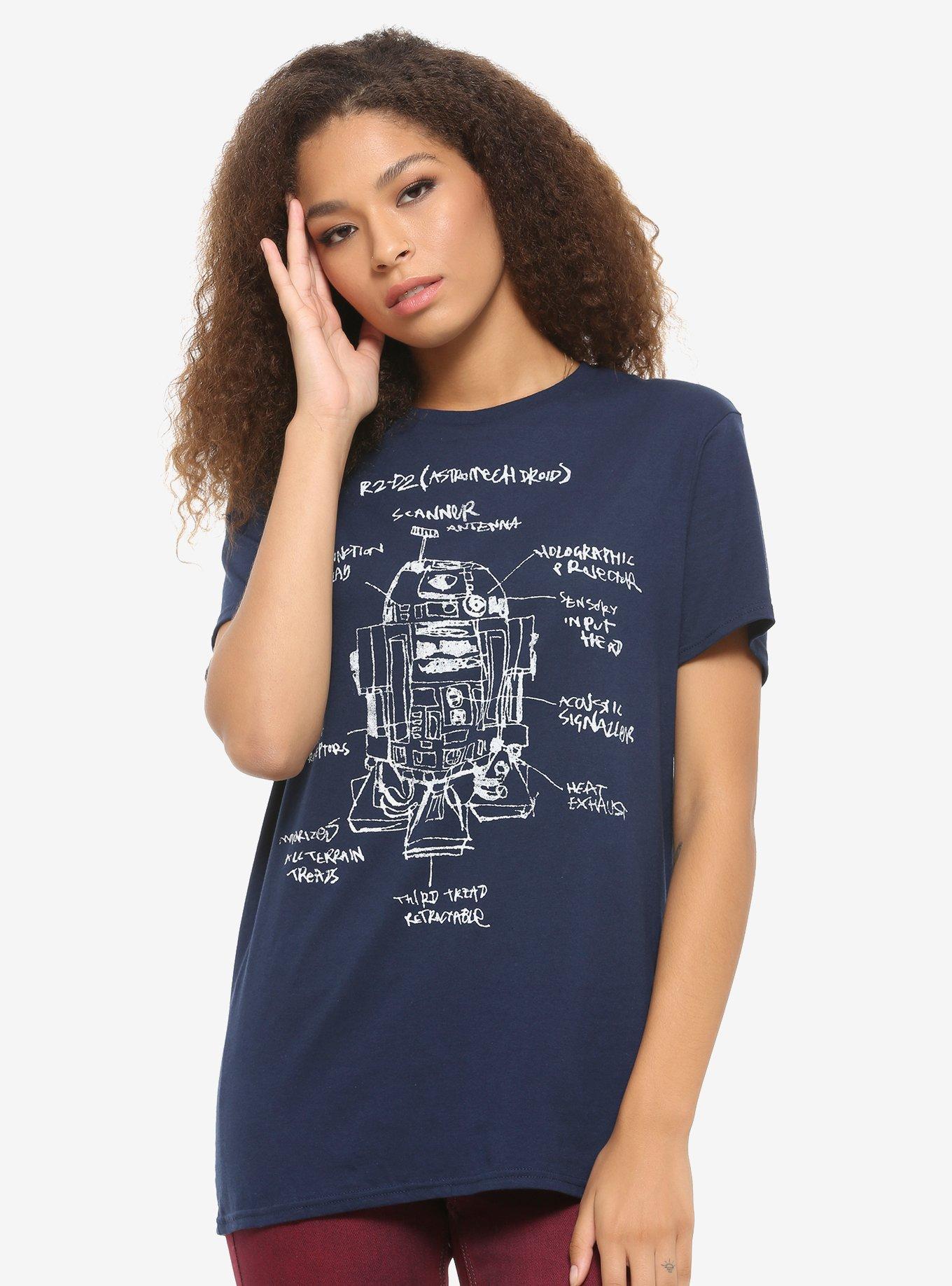 Star Wars R2 D2 Specs Girls T Shirt Hot Topic 3894