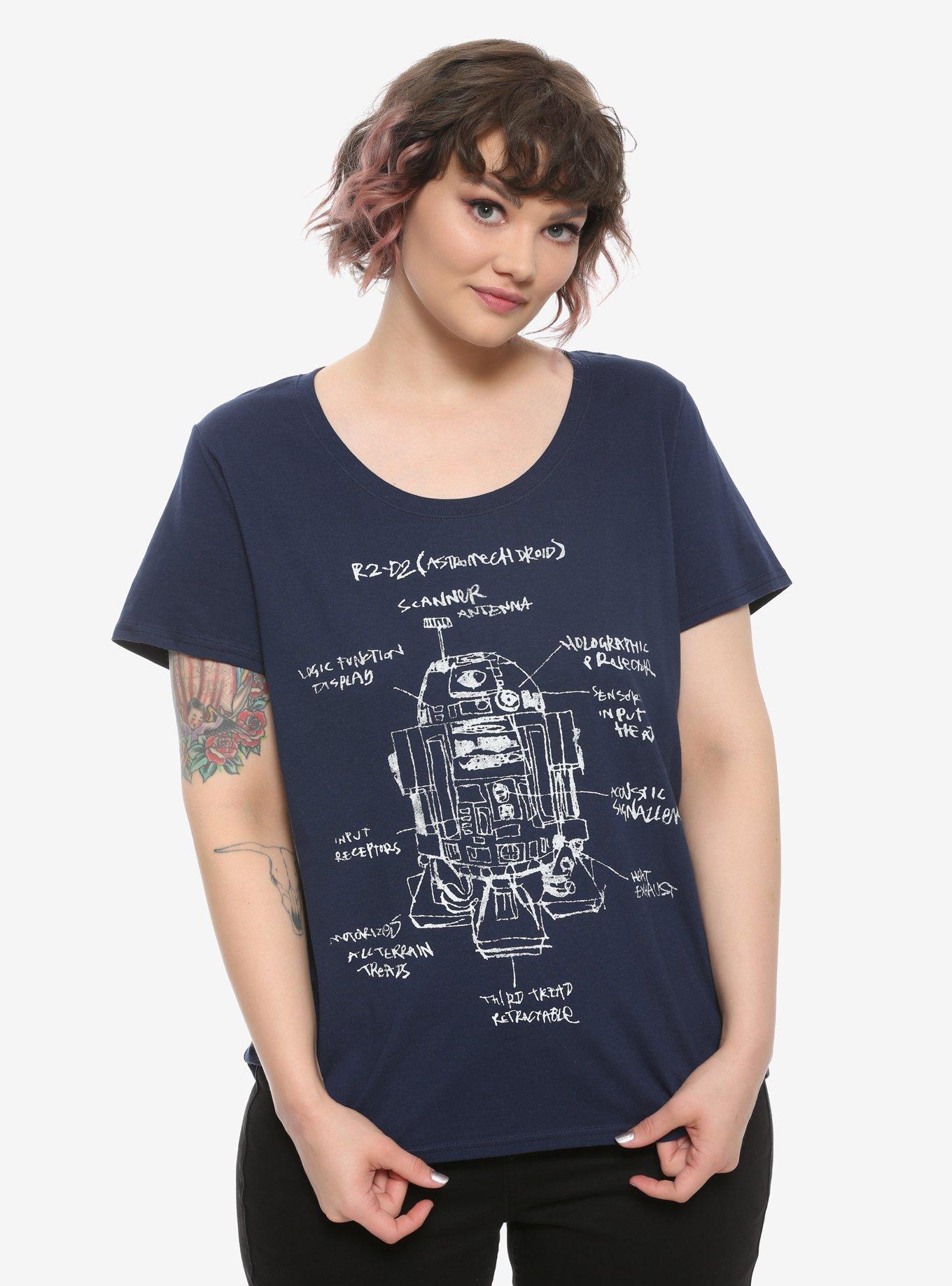 Star Wars R2-D2 Specs Girls T-Shirt Plus Size, WHITE, hi-res