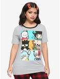 My Hero Academia X Hello Kitty And Friends Trio Panel Girls Ringer T-Shirt, MULTI, hi-res