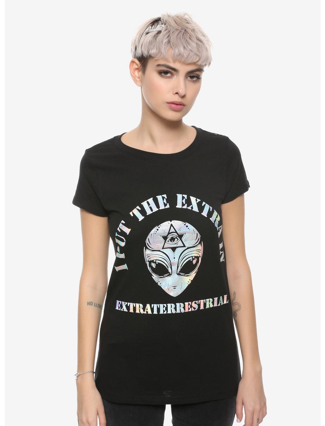 I Put The Extra In Extraterrestrial Girls T-Shirt, MULTI, hi-res