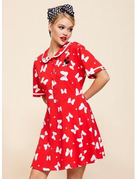 Plus Size Her Universe Disney Minnie Mouse Bow Print Dress, , hi-res