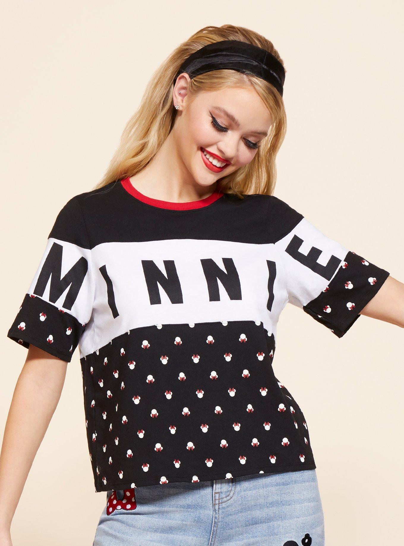 Her Universe Disney Minnie Mouse Crop T-Shirt, MULTI, hi-res