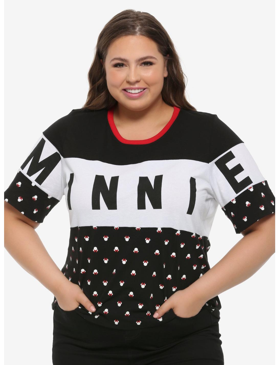 Her Universe Disney Minnie Mouse Crop T-Shirt Plus Size, MULTI, hi-res