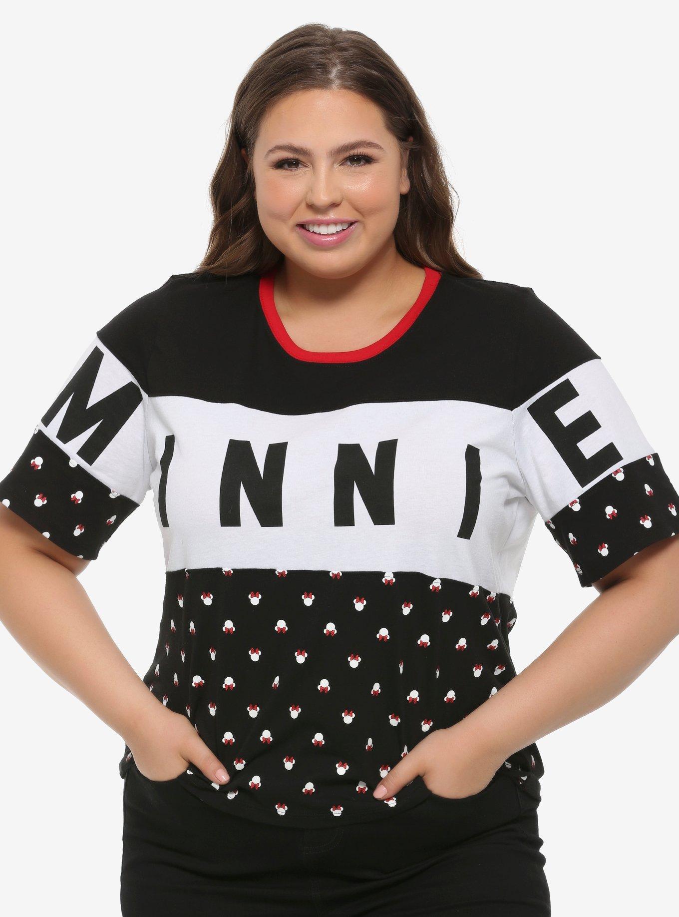 Her Universe Disney Minnie Mouse Crop T-Shirt Plus Size, MULTI, hi-res