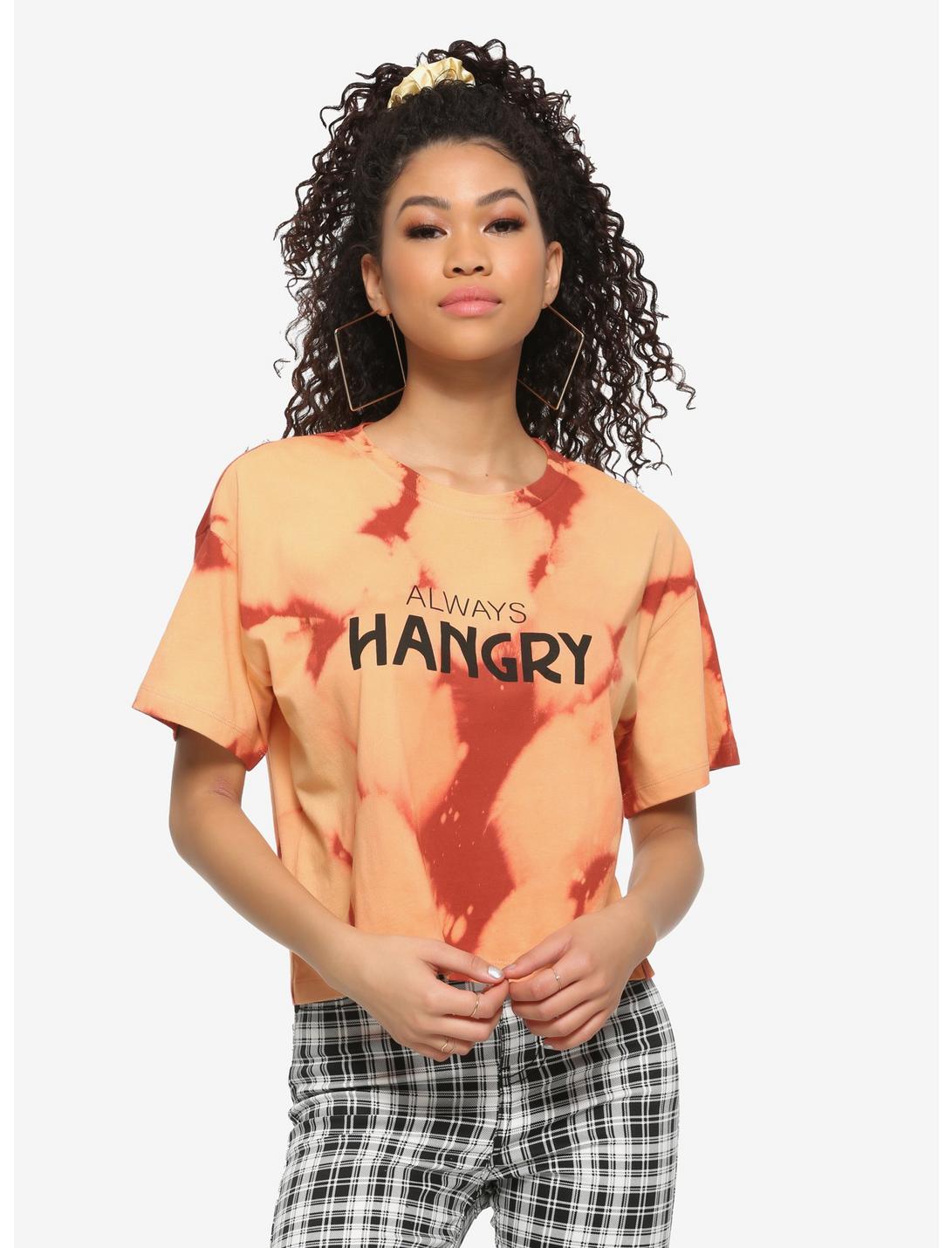Always Hangry Tie-Dye Girls Crop T-Shirt, RUST, hi-res