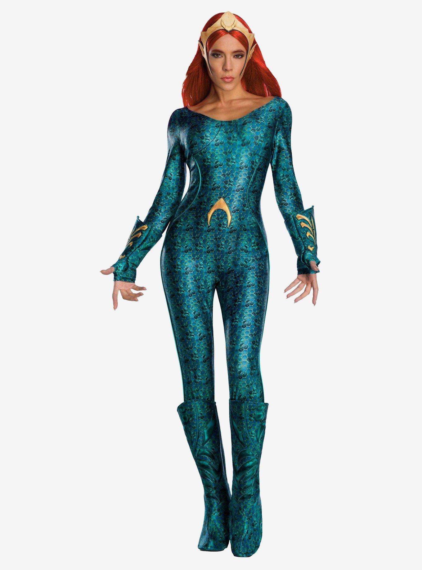 DC Comics Aquaman Movie Mera Deluxe Costume, BLUE, hi-res