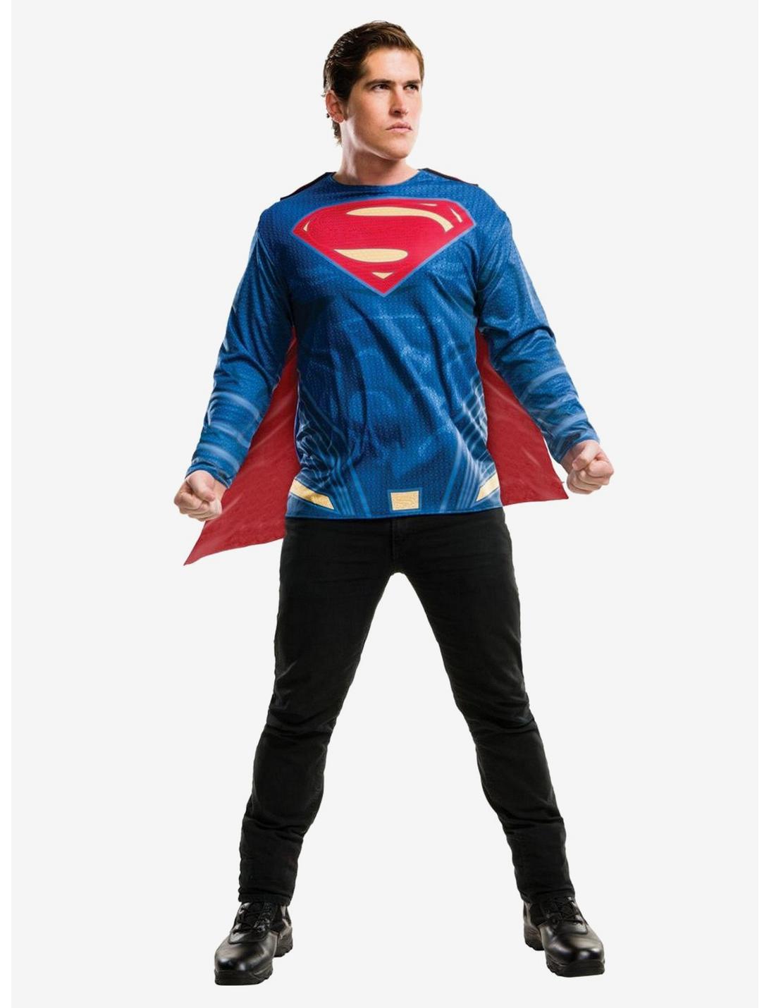 DC Comics Justice League Superman Costume Top, BLUE, hi-res
