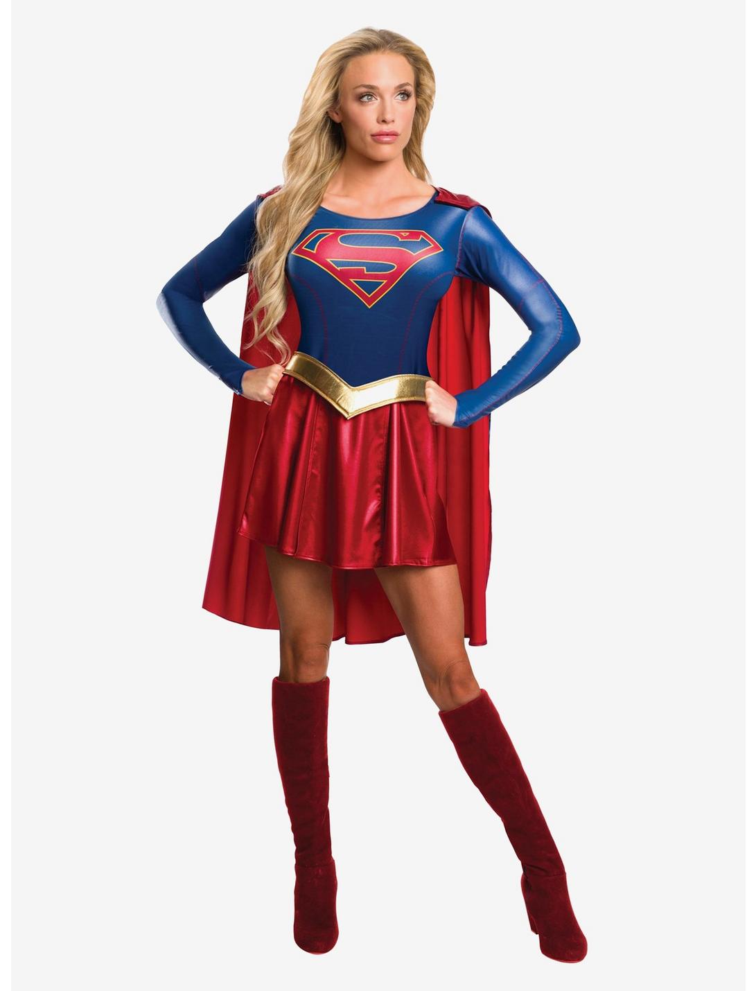 DC Comics Supergirl TV Costume, BLUE  RED, hi-res