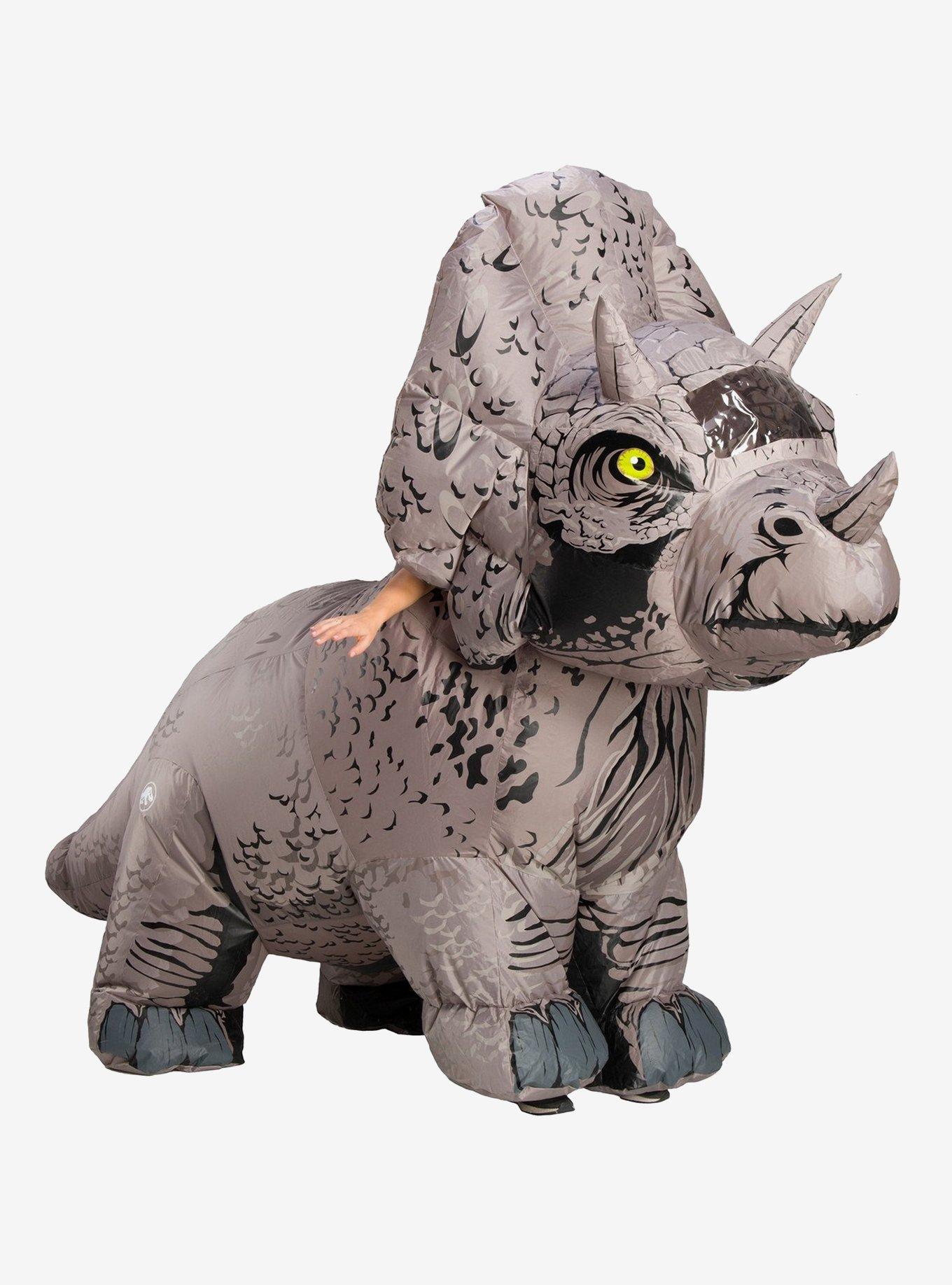 Jurassic World: Fallen Kingdom Men's Triceratops Inflatable Costume, , hi-res