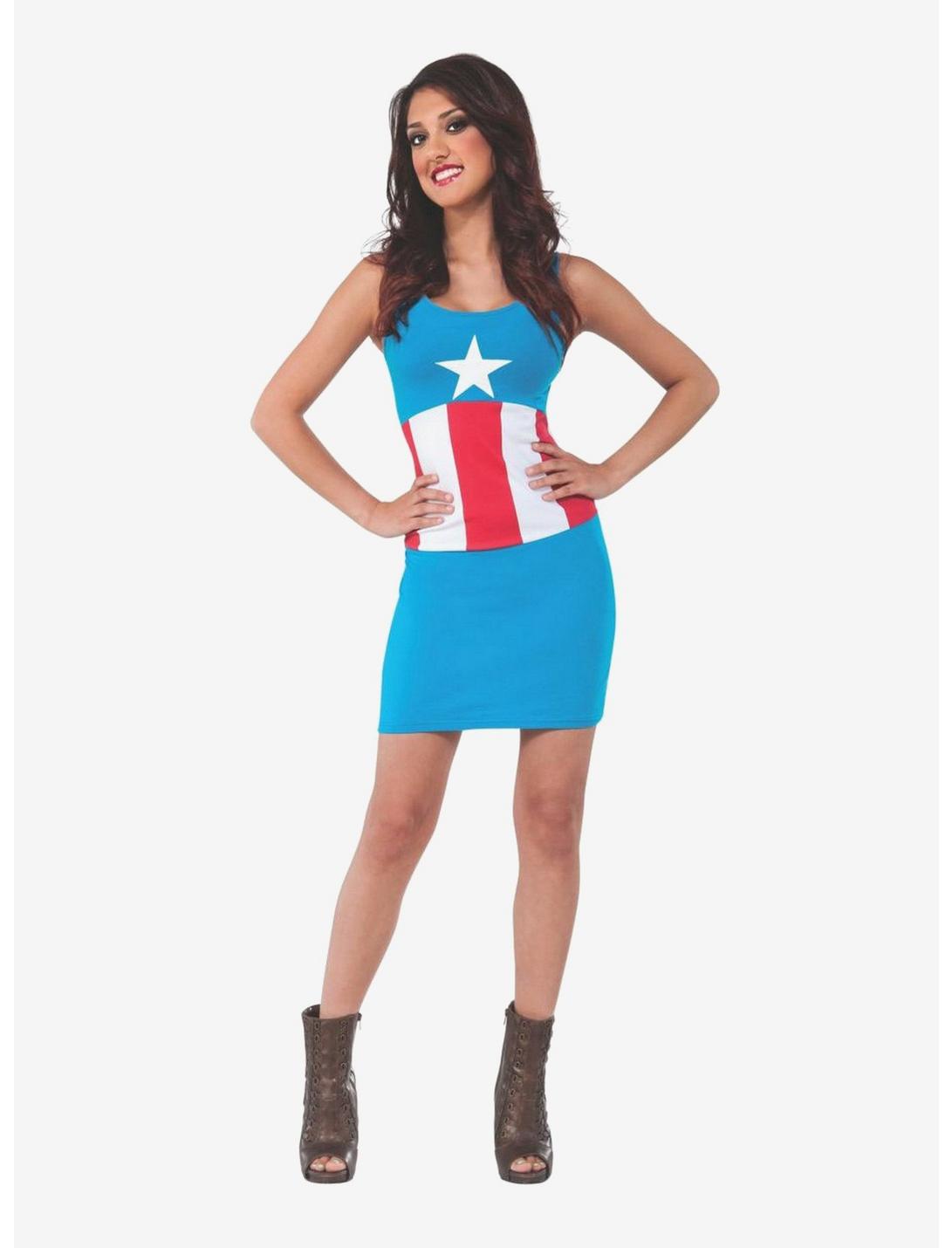 Marvel Avengers Captain America Tank Dress, BLUE, hi-res