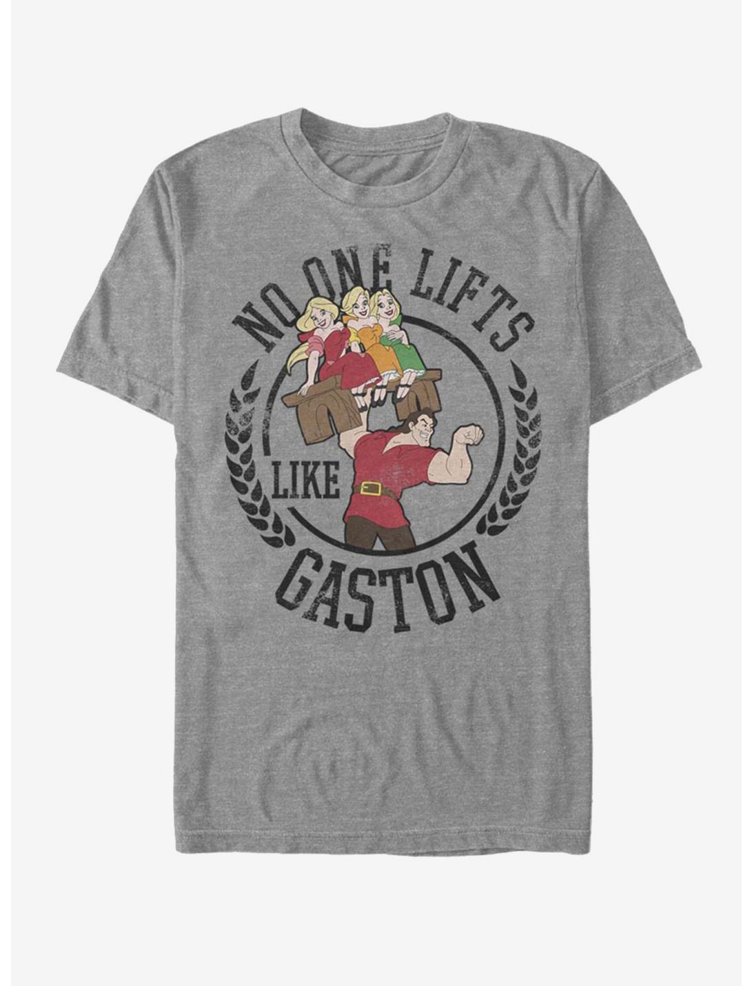 Disney Beauty And The Beast Gaston Lift T-Shirt, DRKGRY HTR, hi-res