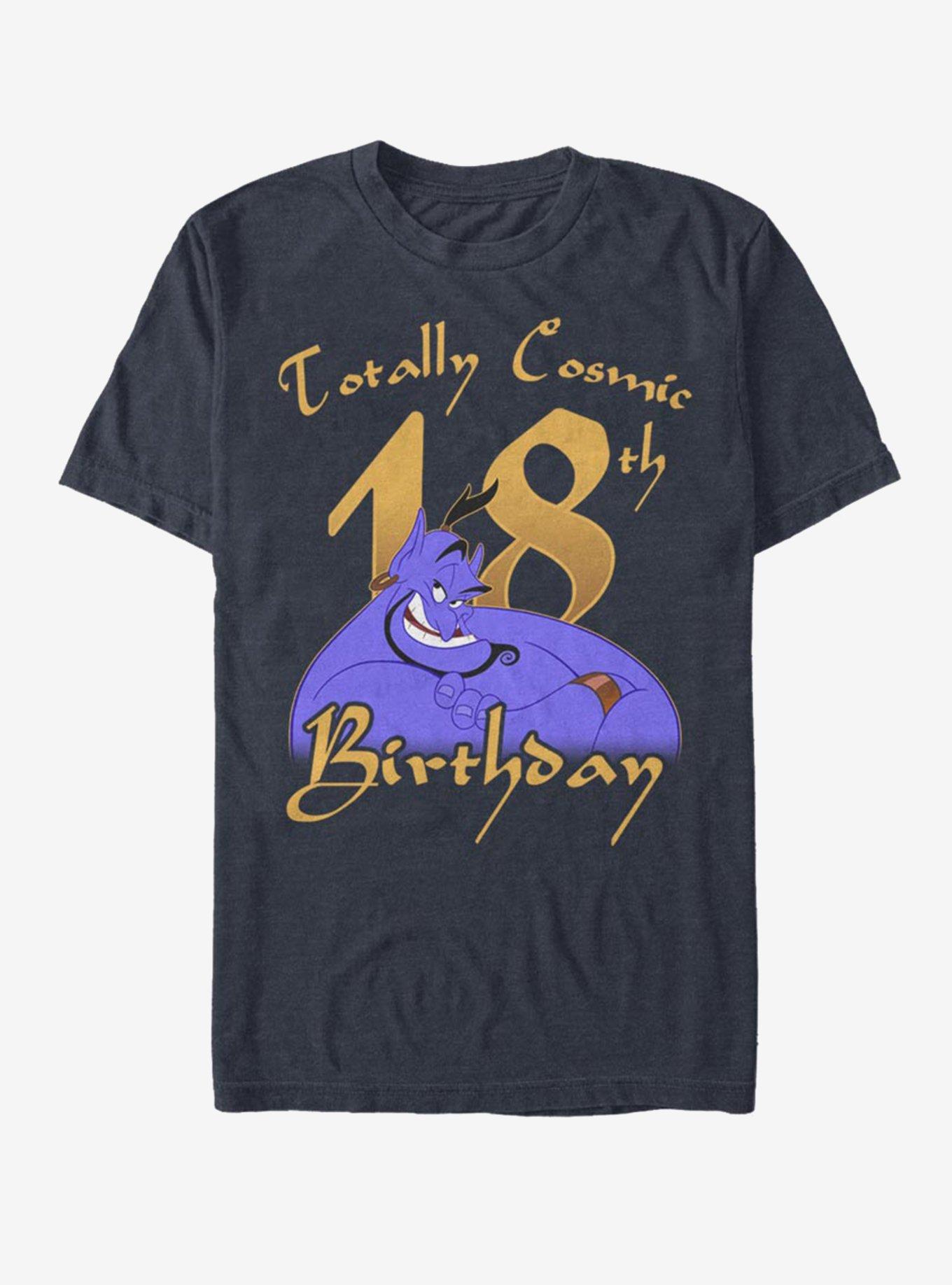 Disney Aladdin Genie 18th Birthday T-Shirt, DARK NAVY, hi-res